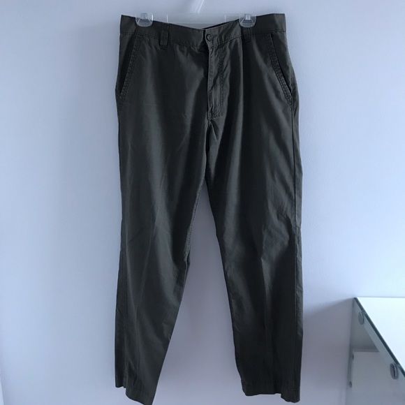 Calvin Klein Khaki Army Green Mens 100% Cotton Jeans - Picture 3 of 16